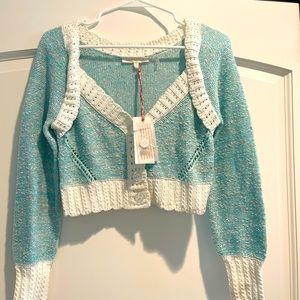NWT LoveShackFancy Geneva crop sweater
